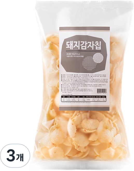 돼지감자칩, 180g, 3개