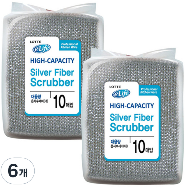 롯데이라이프 은사 수세미 대, 10개입, 6개