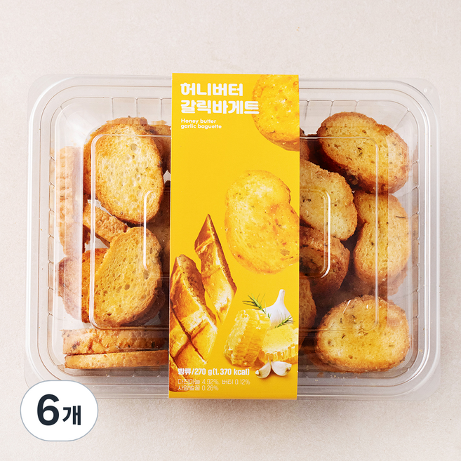 허니버터 갈릭바게트, 270g, 1개입, 6개