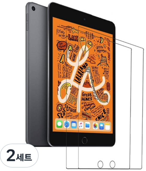 아네스 태블릿PC 9H 고경도 풀커버 강화유리 액정보호필름 2p 세트, 투명, 2세트