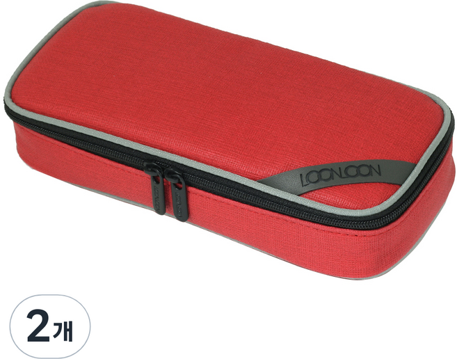 룬룬 667 멜로우 스탠다드 필통, 빈티지레드, 2개