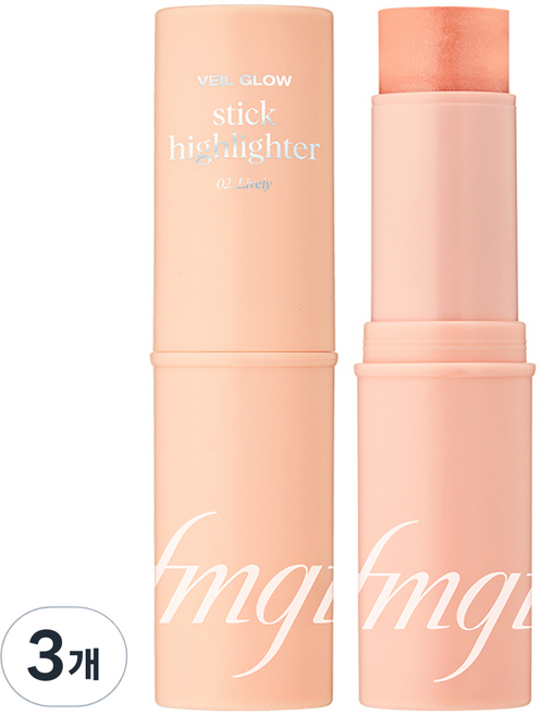 fmgt 더페이스샵 베일글로우 스틱 하이라이터 10g, 02 라이블리, 3개