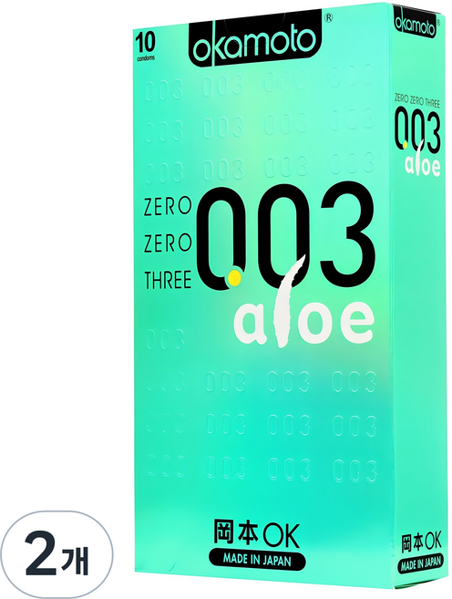 오카모토 003 알로에 콘돔, 10개입, 2개