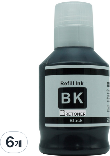 캐논 GI-96BK 호환 무한 리필 잉크, 검정, 6개