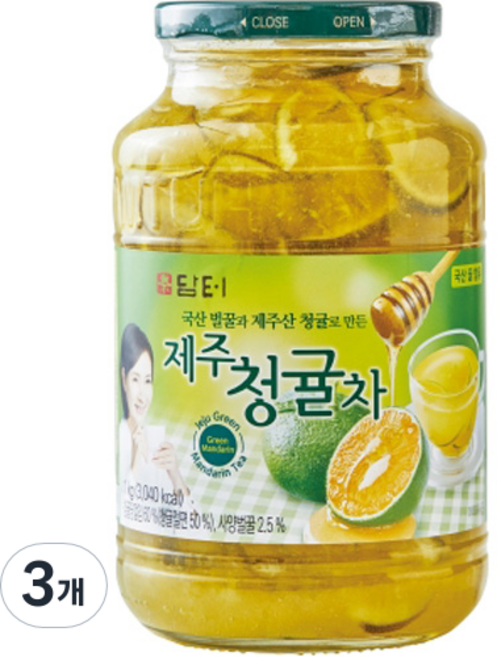 담터 제주 청귤차, 1kg, 3개입, 1세트