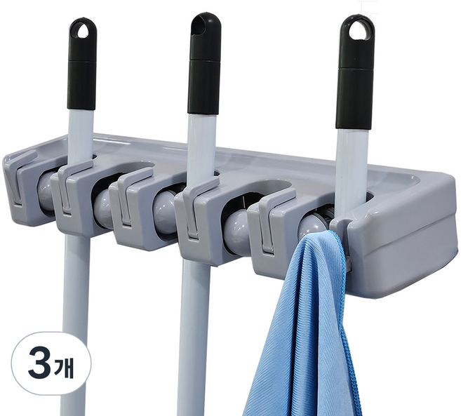 월드크린 5공 다용도 도구걸이, 그레이, 3개