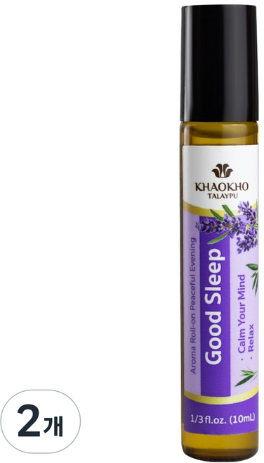 KHAOKHO TALAYPU 助眠芳香精油滾珠, 2個, 10ml