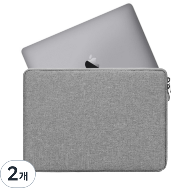 모아브 노트북 융쿠션 파우치, 멜란지 그레이, 2개