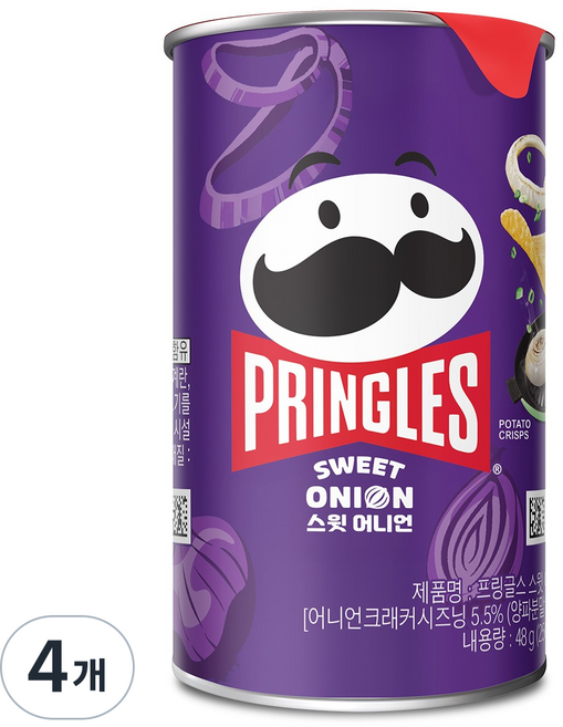 프링글스 스윗 어니언, 48g, 4개