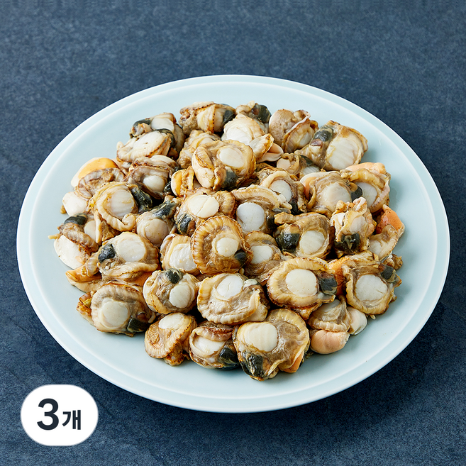 바다자리 국내산 생물로 데친 가리비살 (냉장), 3개, 600g
