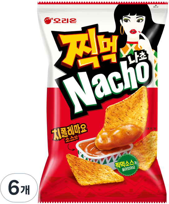 오리온 찍먹 나쵸 치폴레마요소스맛, 6개, 84g