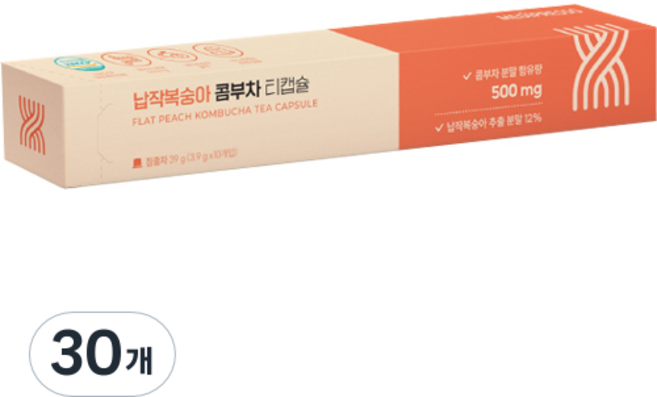 메디프레소 납작복숭아 콤부차 티 캡슐, 3.9g, 10개입, 3개