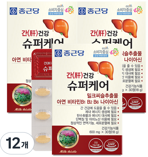 종근당 간건강 슈퍼케어, 30정, 12개