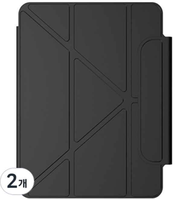 태블릿나라 어반폴드 펜슬 수납 태블릿PC 케이스, 블랙, 2개