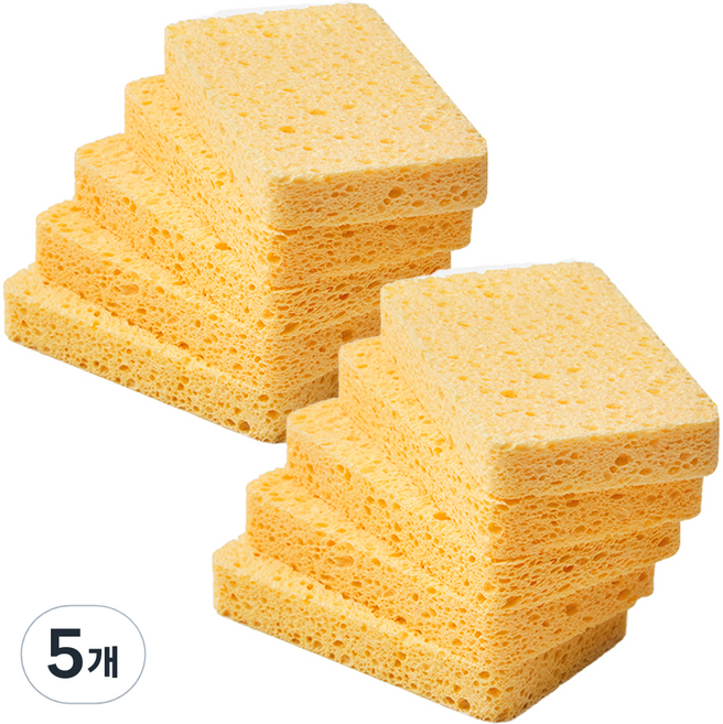 코멧 키친 셀룰로오스 스펀지 수세미, 10개입, 5개