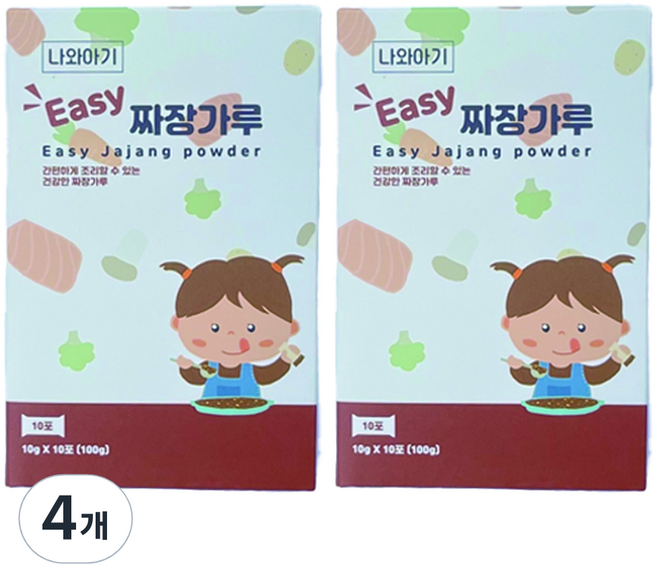 나와아기 유아용 짜장가루 10p, 100g, 4개