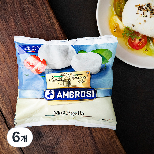 암브로시 모짜렐라, 125g, 1개입, 6개