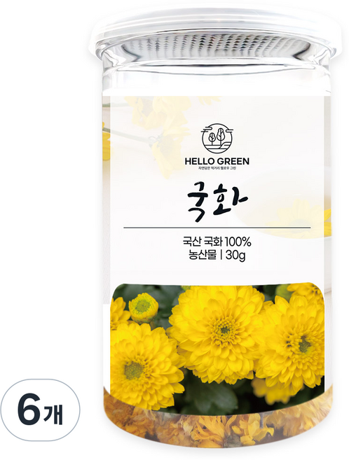 헬로우그린 국내산 국화차, 6개, 1개입, 30g