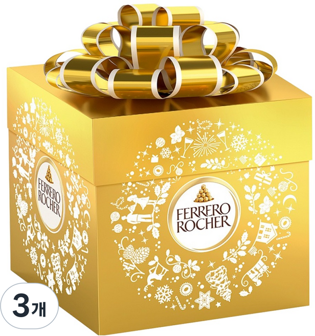 FERRERO ROCHER 金莎 方塊巧克力 18入, 3個, 225g