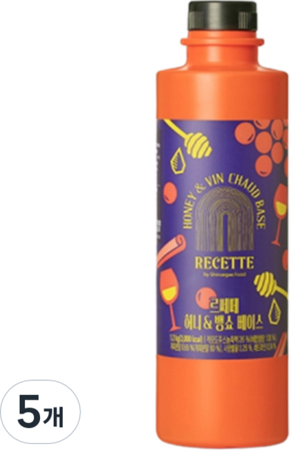 르쎄떼 허니 & 뱅쇼 음료 베이스, 1.2kg, 5개