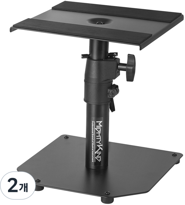 마이티킹 각도 높이 조절 책상 리어 스피커 스탠드, 블랙, 2개, MSD15
