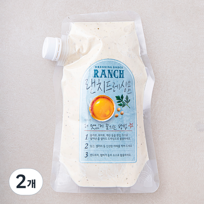 주비푸드 랜치드레싱 소스, 500g, 2개