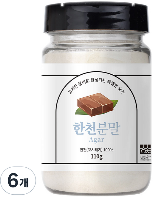 신선약초 한천 분말, 110g, 6개