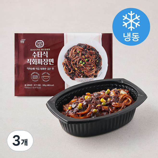 쉐프스토리 수타식 직화짜장면 (냉동), 330g, 3개