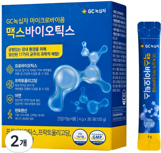GC녹십자 마이크로바이옴 맥스바이오틱스, 120g, 2개