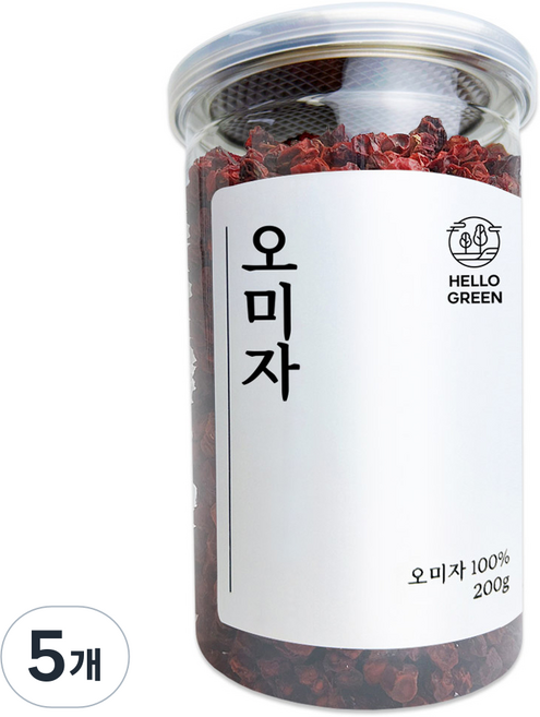 헬로우그린 오미자, 200g, 5개