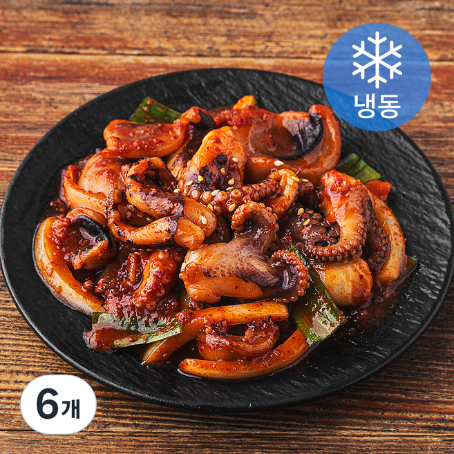 청춘불판 주꾸미볶음 (냉동), 6개, 300g