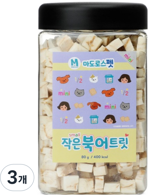 마도로스펫 반려동물 작은 트릿 간식, 북어, 80g, 3개