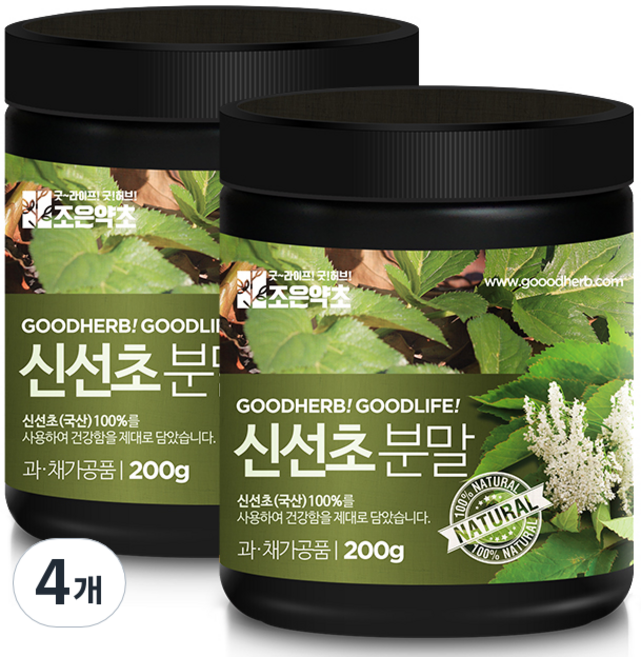 조은약초 신선초가루, 4개, 200g