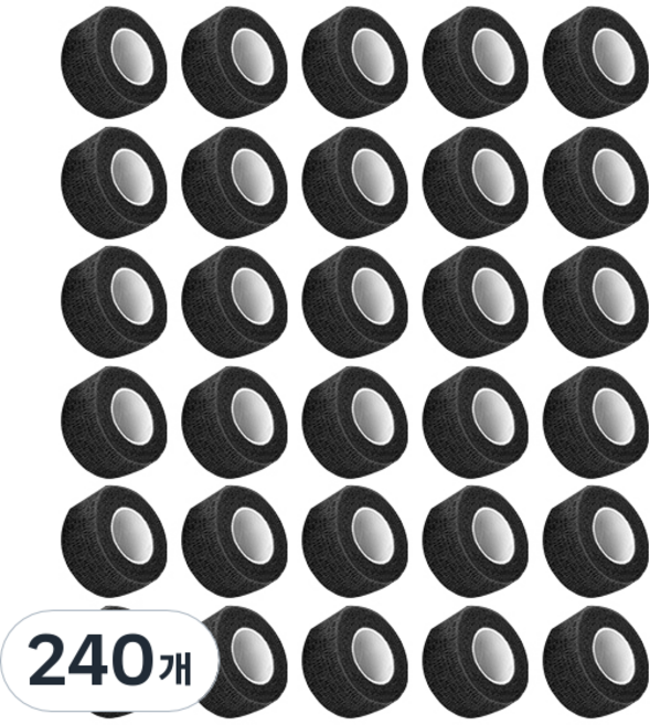 하이가이 고탄력 자가접착 압박붕대 블랙소형 2.5cm, 5개, 48개입