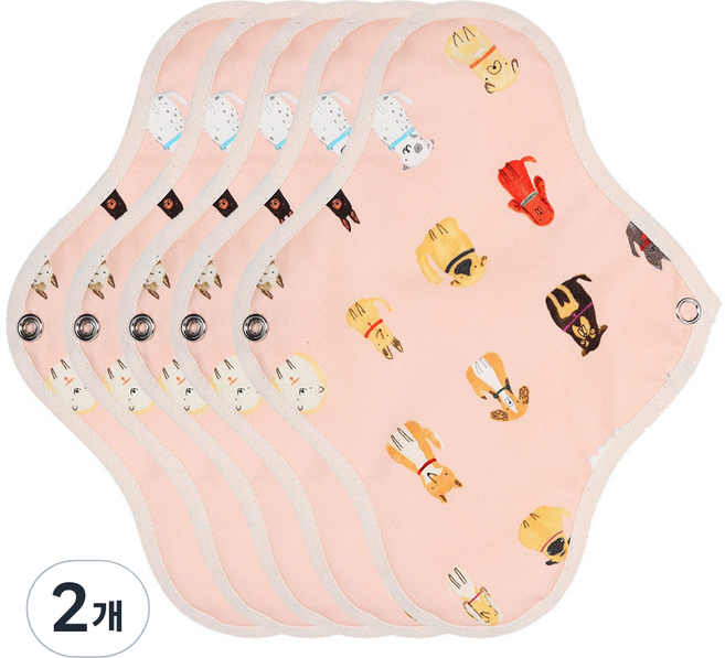 위즐리 면 생리대, 중형, 5개입, 10개