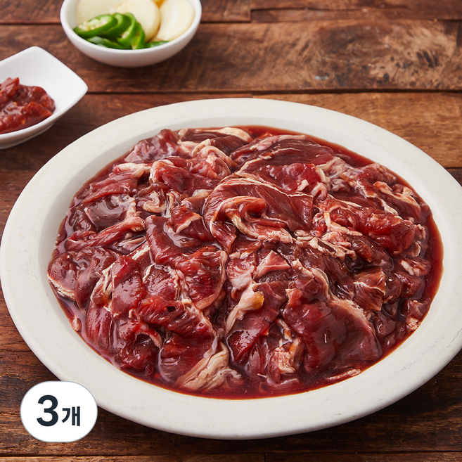 고급진 더 맛있는 소불고기 (냉장), 1kg, 3개