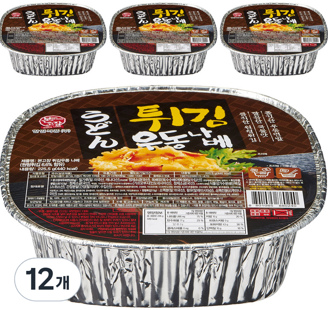 한일본고장 튀김우동 나베, 225.5g, 12개