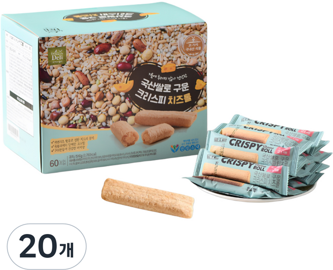 파머스델리 쌀로 구운 크리스피 치즈롤 60p, 510g, 20개