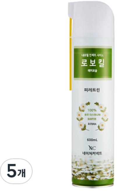 네이처커넥트 로보킬 대롱형 살충제, 5개, 1개