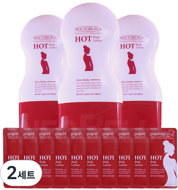 여왕의 귀환 핫 바디로션 100ml x 3p + 체험분 파우치 10p, 2세트