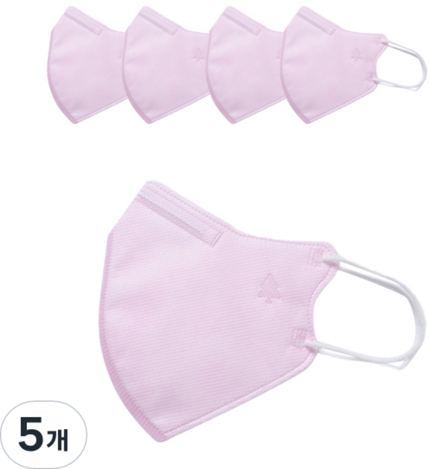 새부리형 호프리미엄 비말차단 마스크 KF-AD, 5개입, 5개, 라벤더핑크