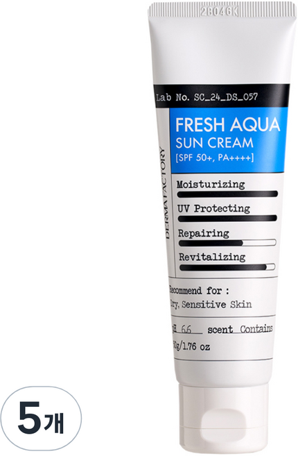 더마팩토리 프레쉬 수분 선크림 SPF50+ PA++++, 50g, 5개