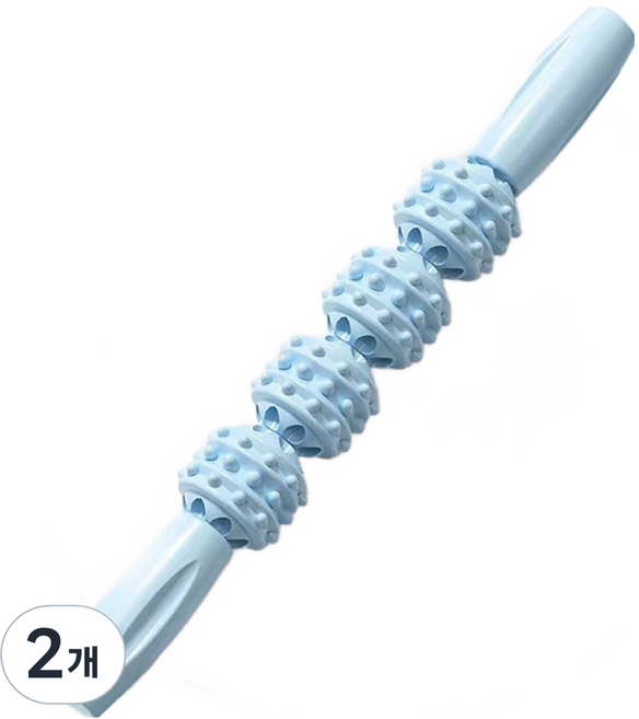 왁스토어 4개볼 마사지 롤러 24cm, 2개, 스카이