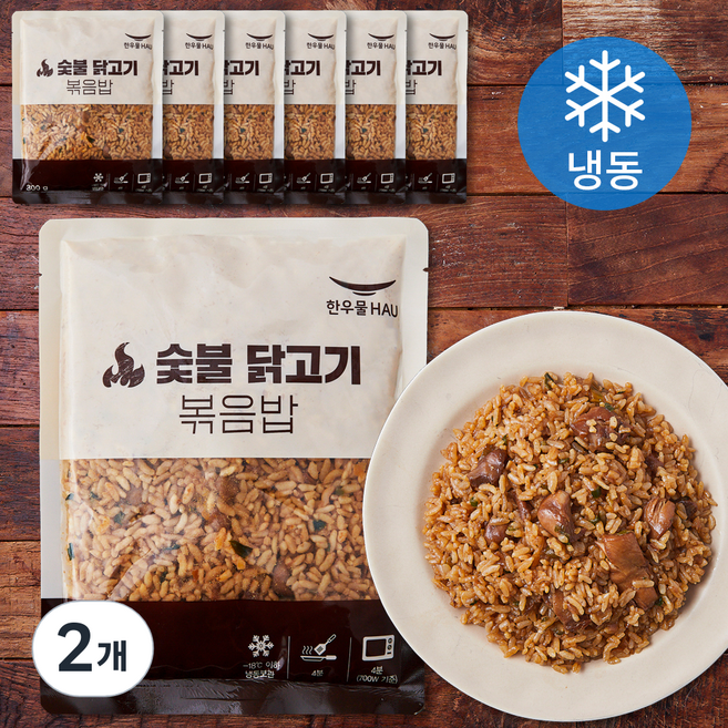 한우물 숯불닭고기 볶음밥 7개입 (냉동), 2.1kg, 2개