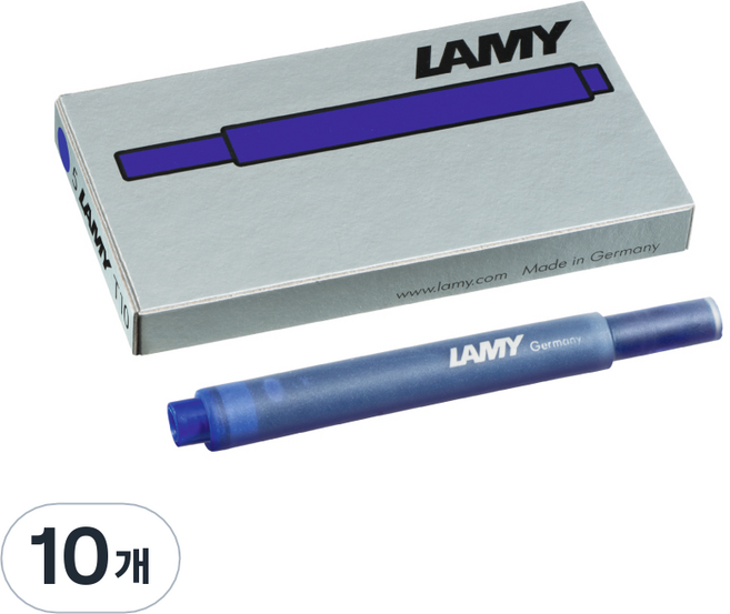 LAMY 만년필용 잉크 카트리지, 블루, 10개