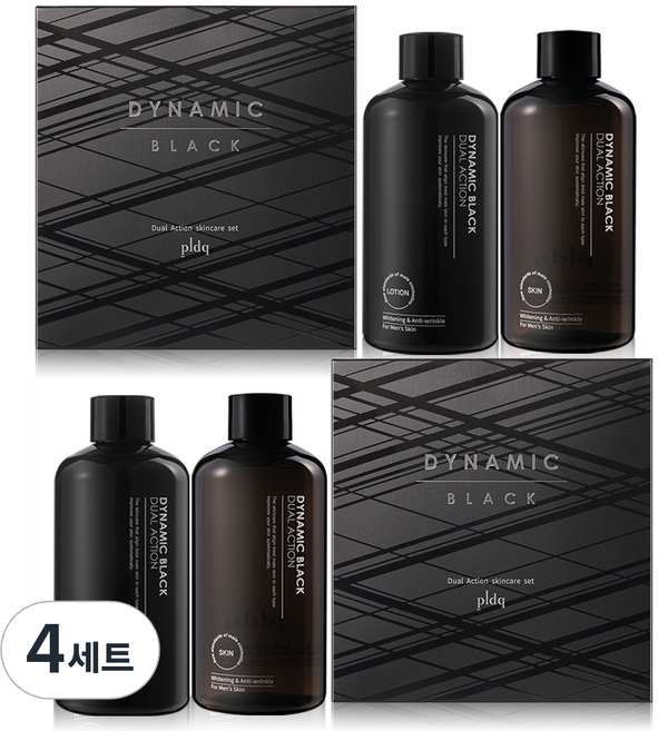 피엘디크 다이나믹 블랙 스킨 250ml + 로션 250ml, 4세트