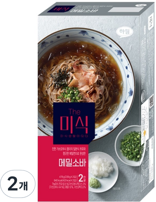 더미식 메밀소바 2인분, 2개, 478g