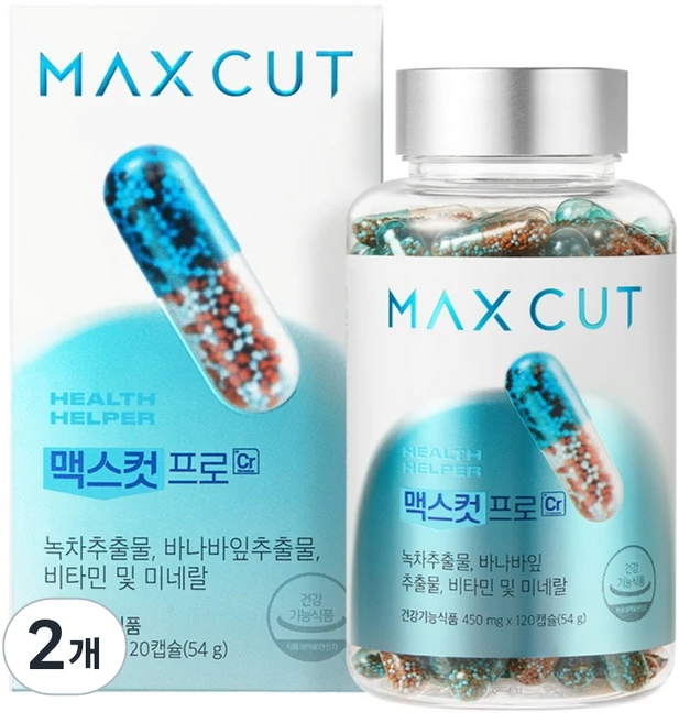 헬스헬퍼 맥스컷 프로 크롬, 120정, 2개 - 쿠팡