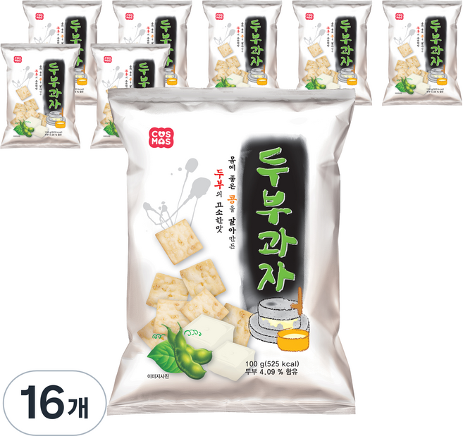 COSMOS 豆腐脆餅, 100g, 16包