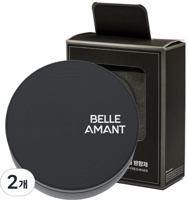 벨르아망 차량용 방향제 블랙, 2개, 시그니쳐
